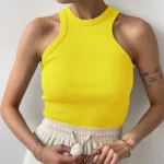 yellow tank top