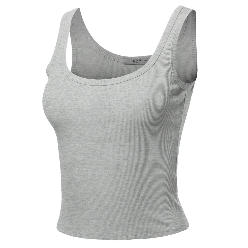 grey tank top