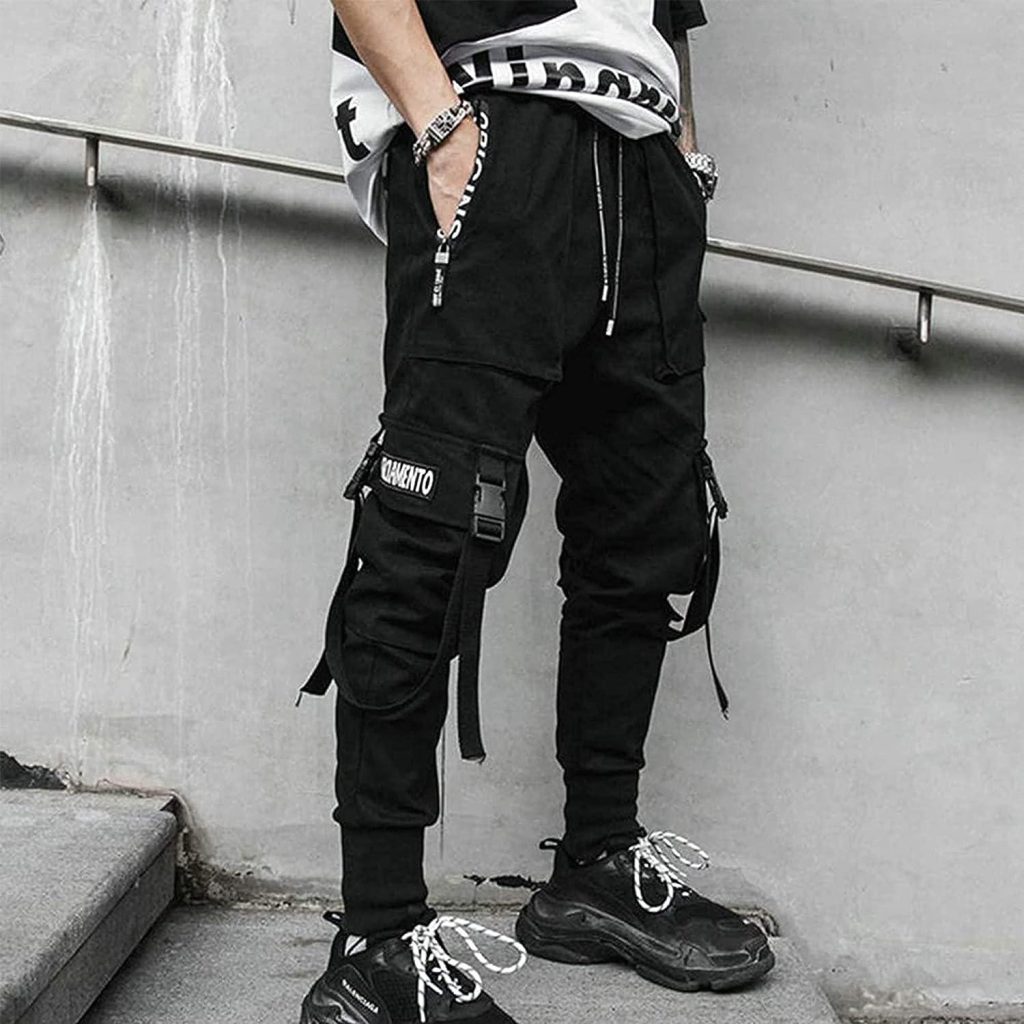 black cargo pants