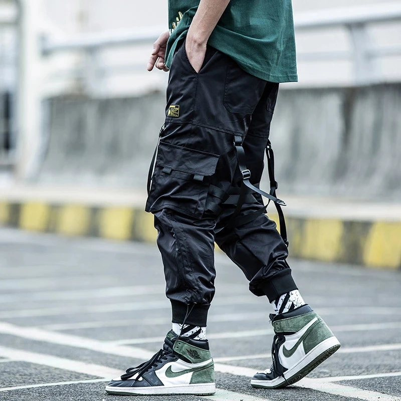 black cargo pants