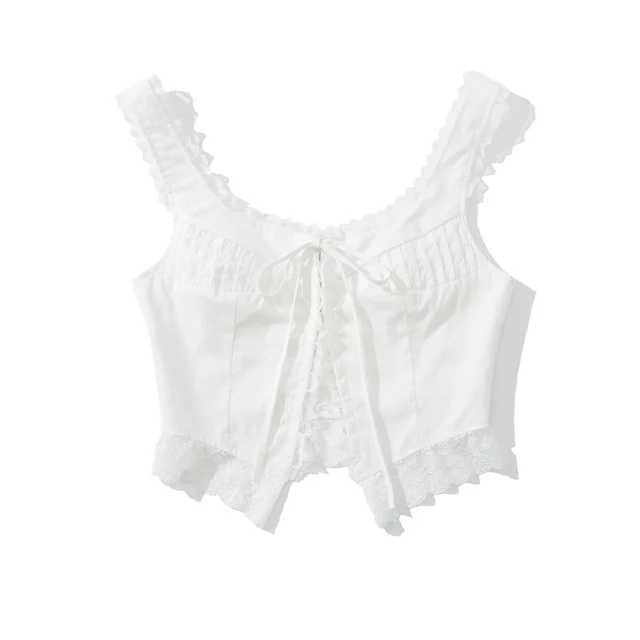 white lace tank top