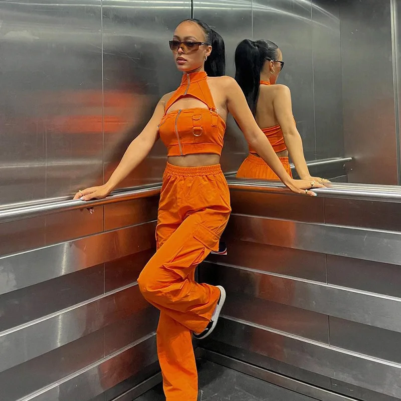 orange cargo pants