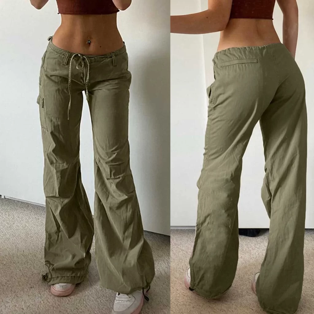 low rise cargo pants