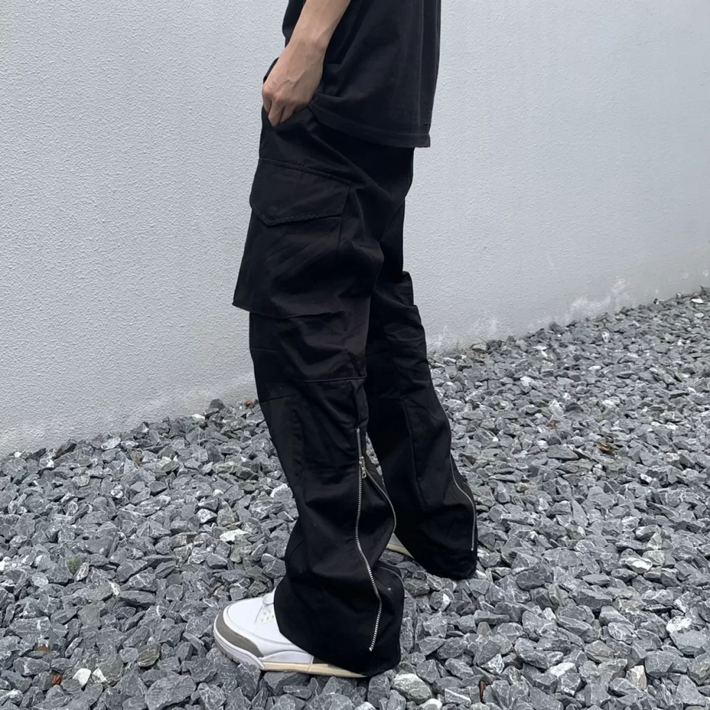black cargo pants