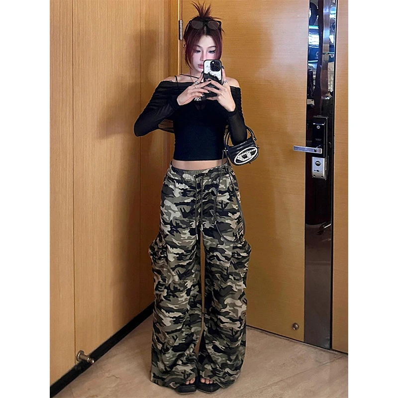 camo cargo pants women