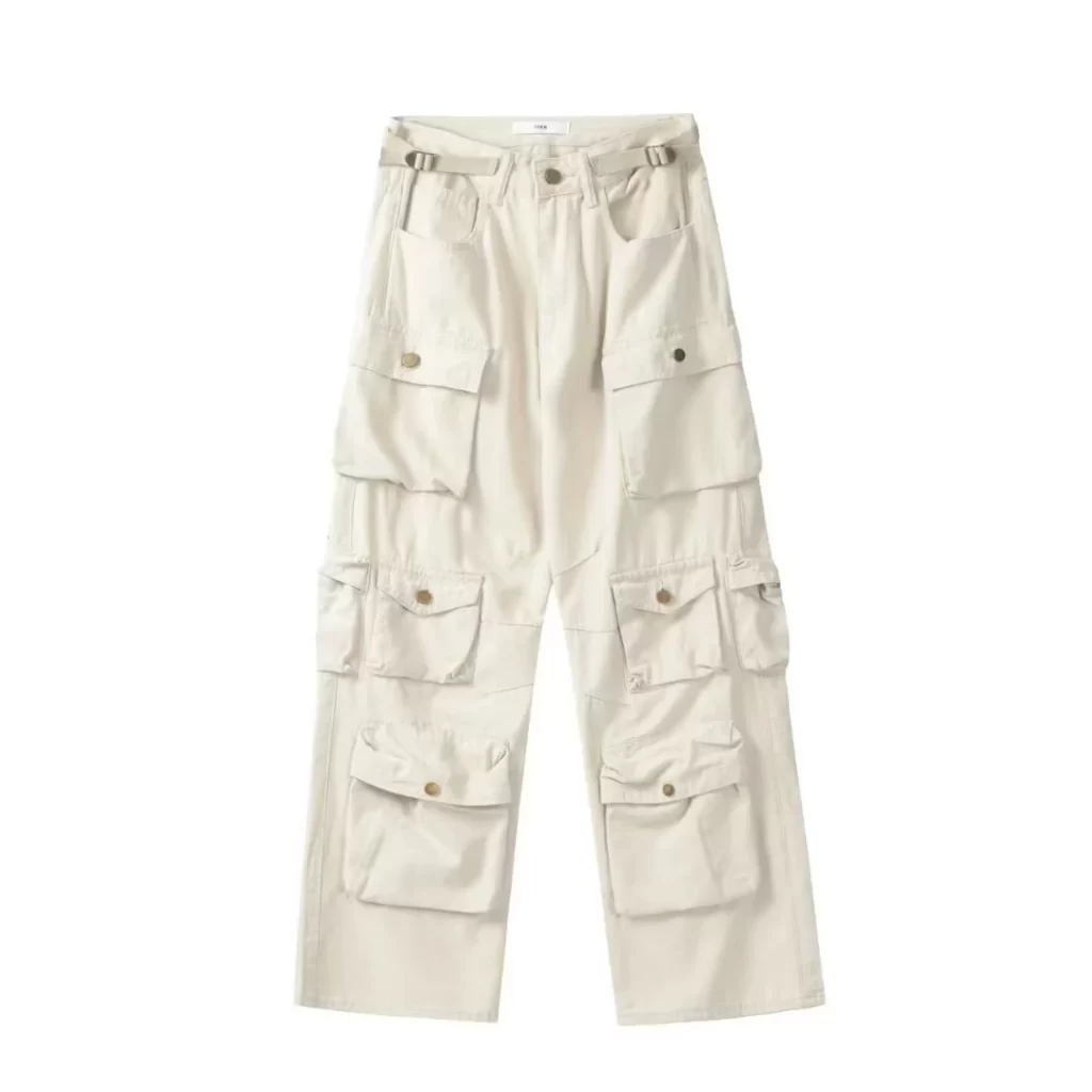 white cargo pants