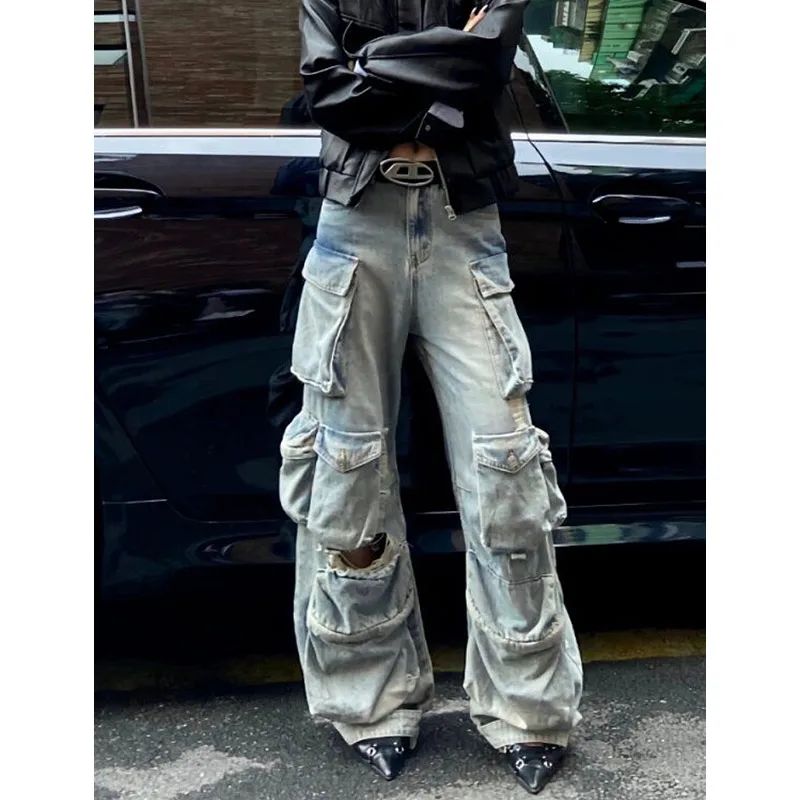 denim cargo pants