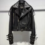 oversized leather jacket