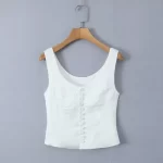 white crop top tank