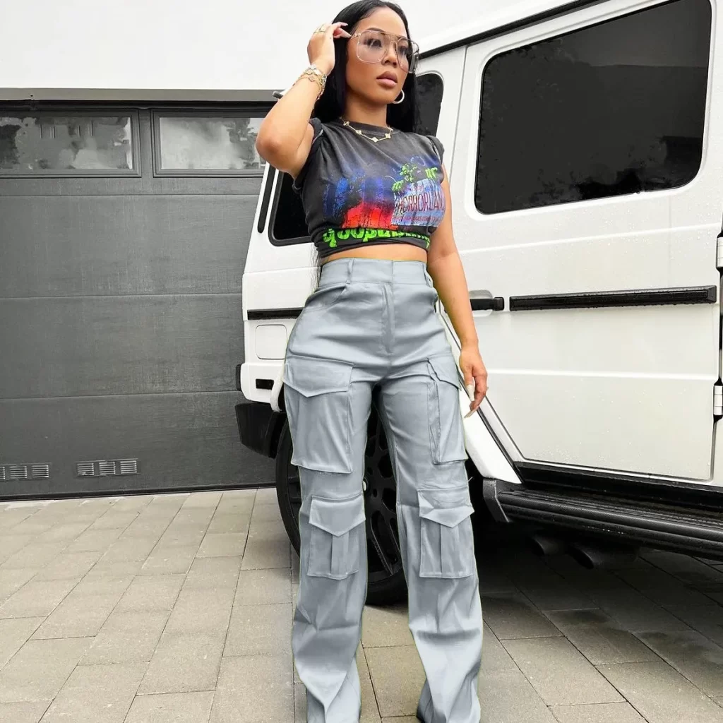 high waisted cargo pants