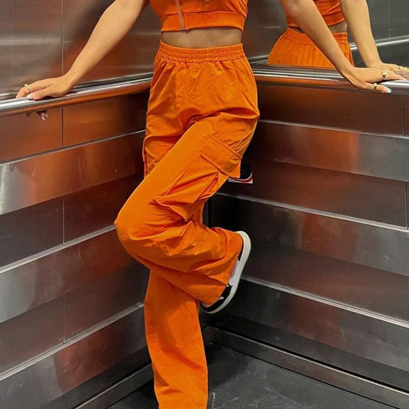 orange cargo pants