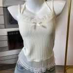 white lace tank top