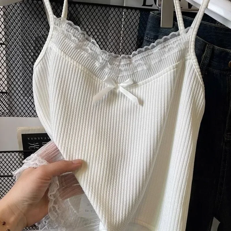 white lace tank top