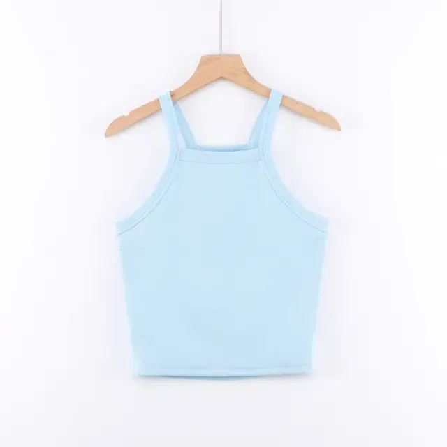 light blue tank top