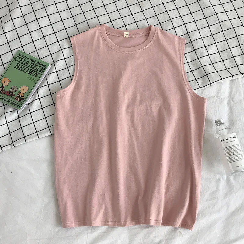 light pink tank top