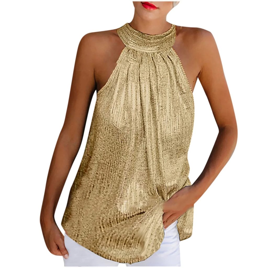 mock neck tank top