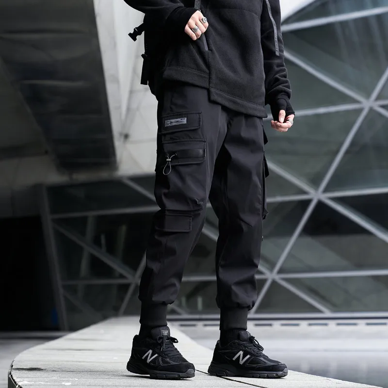 mens black cargo pants