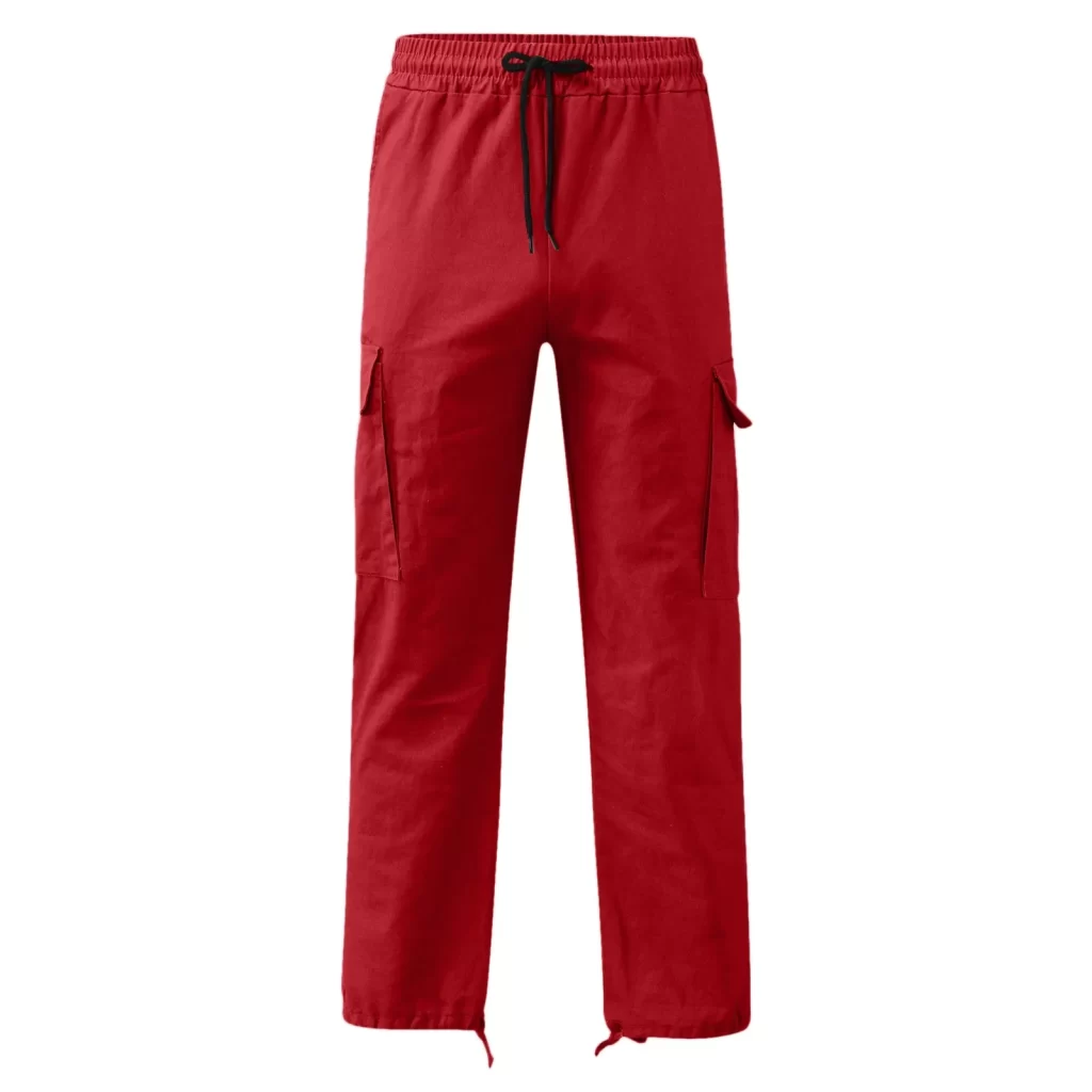 red cargo pants
