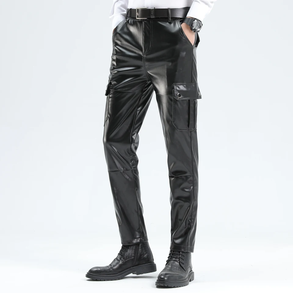 leather cargo pants