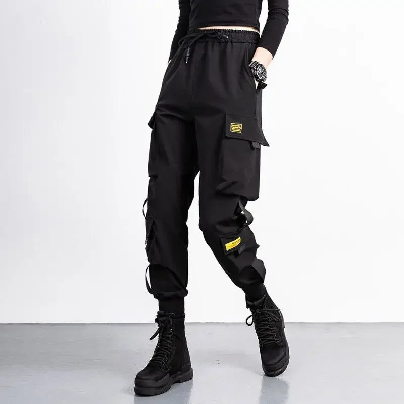 womens black cargo pants