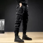 mens black cargo pants