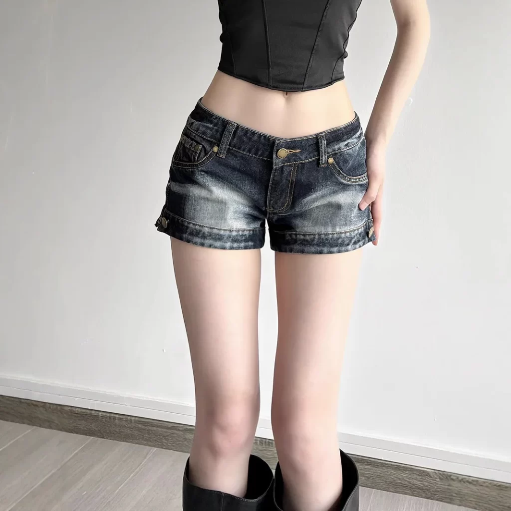 tight jean shorts
