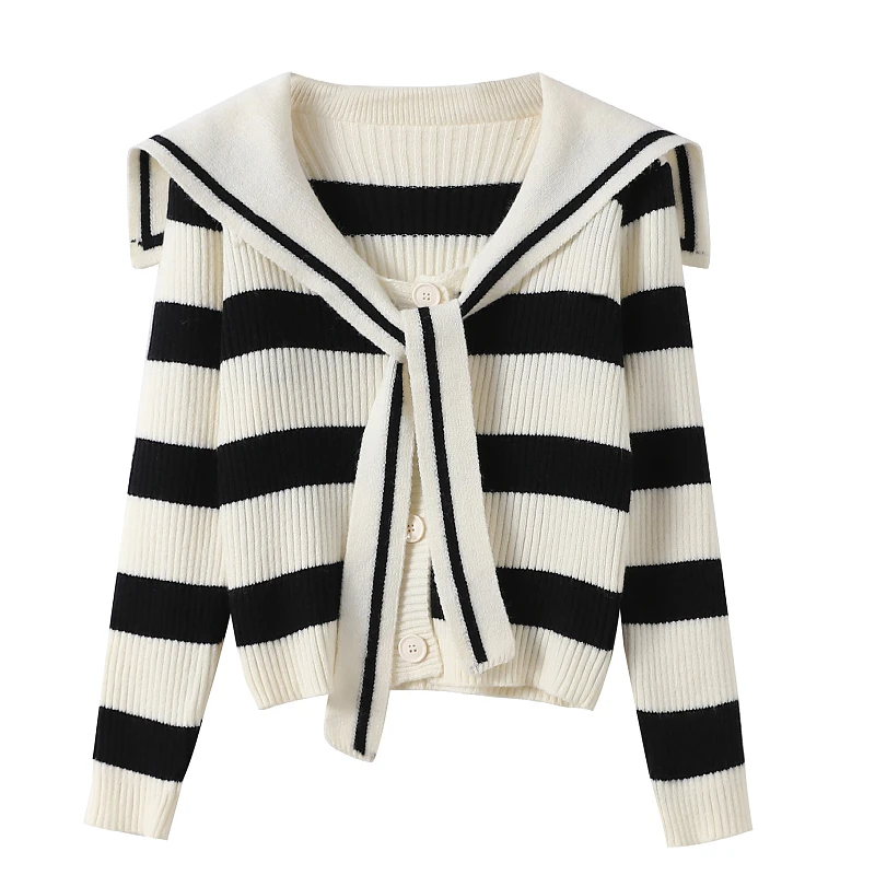 striped cardigan sweater