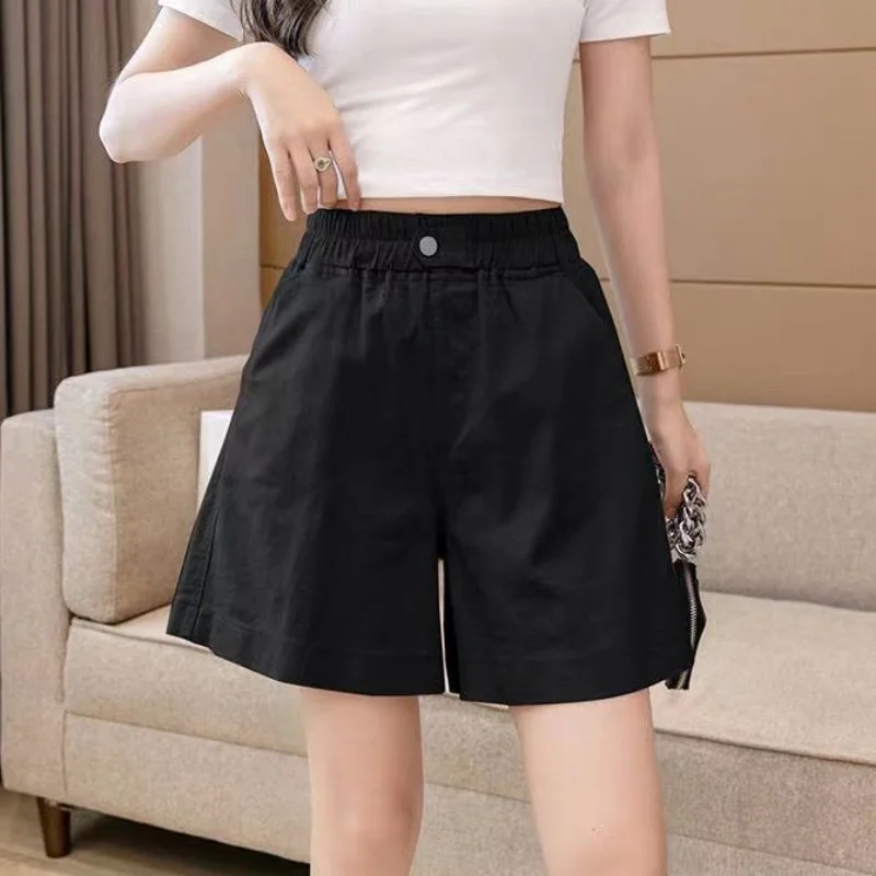 black cotton shorts
