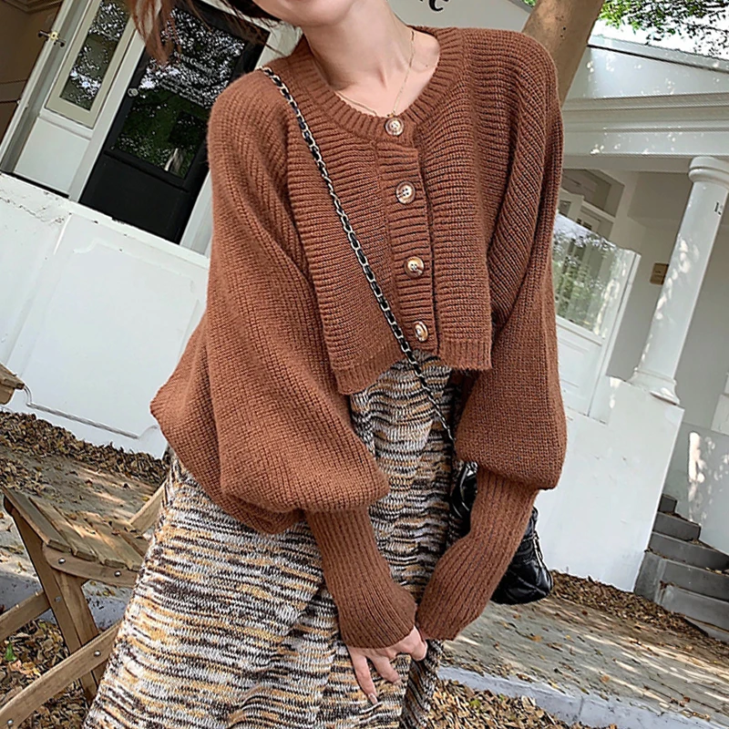 brown cardigan sweater