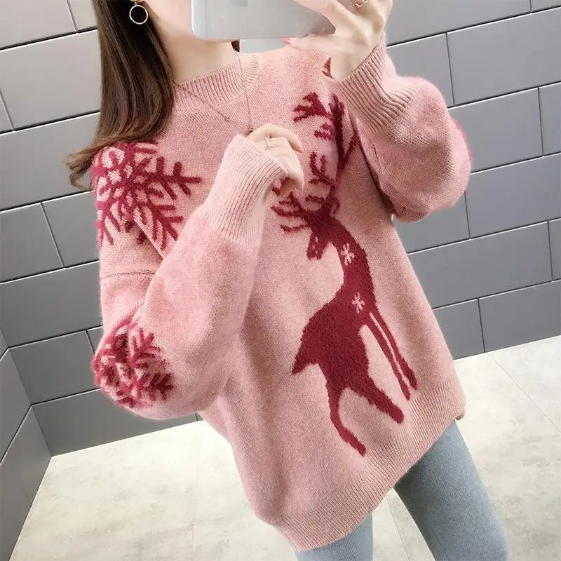 pink christmas sweater