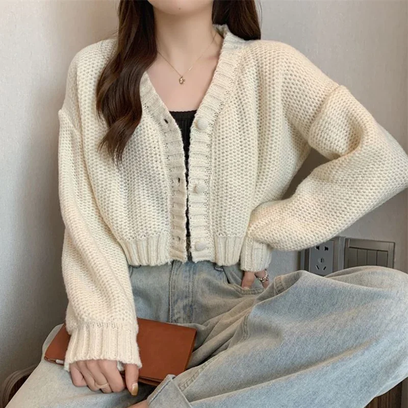 cropped cardigan sweater