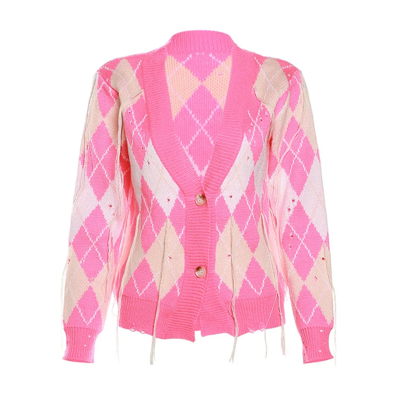 pink cardigan sweater