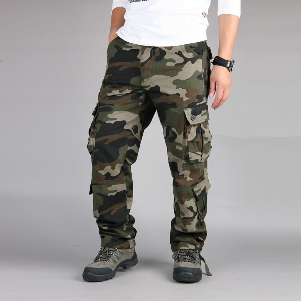 camo cargo pants mens