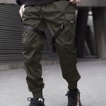 black baggy cargo pants