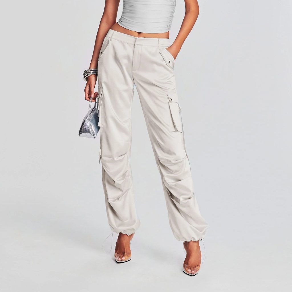 satin cargo pants