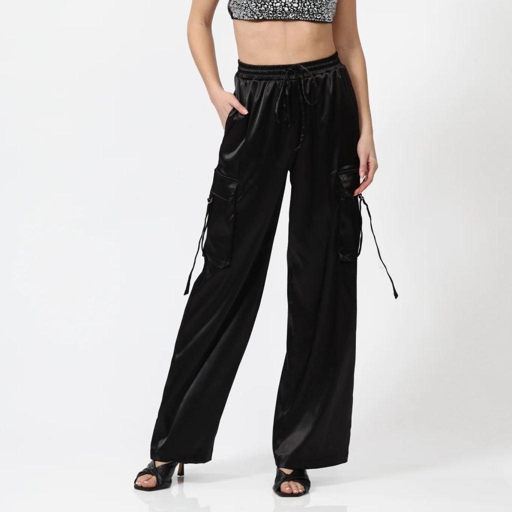satin cargo pants