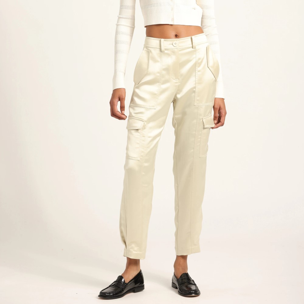 satin cargo pants