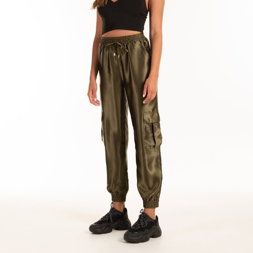 satin cargo pants