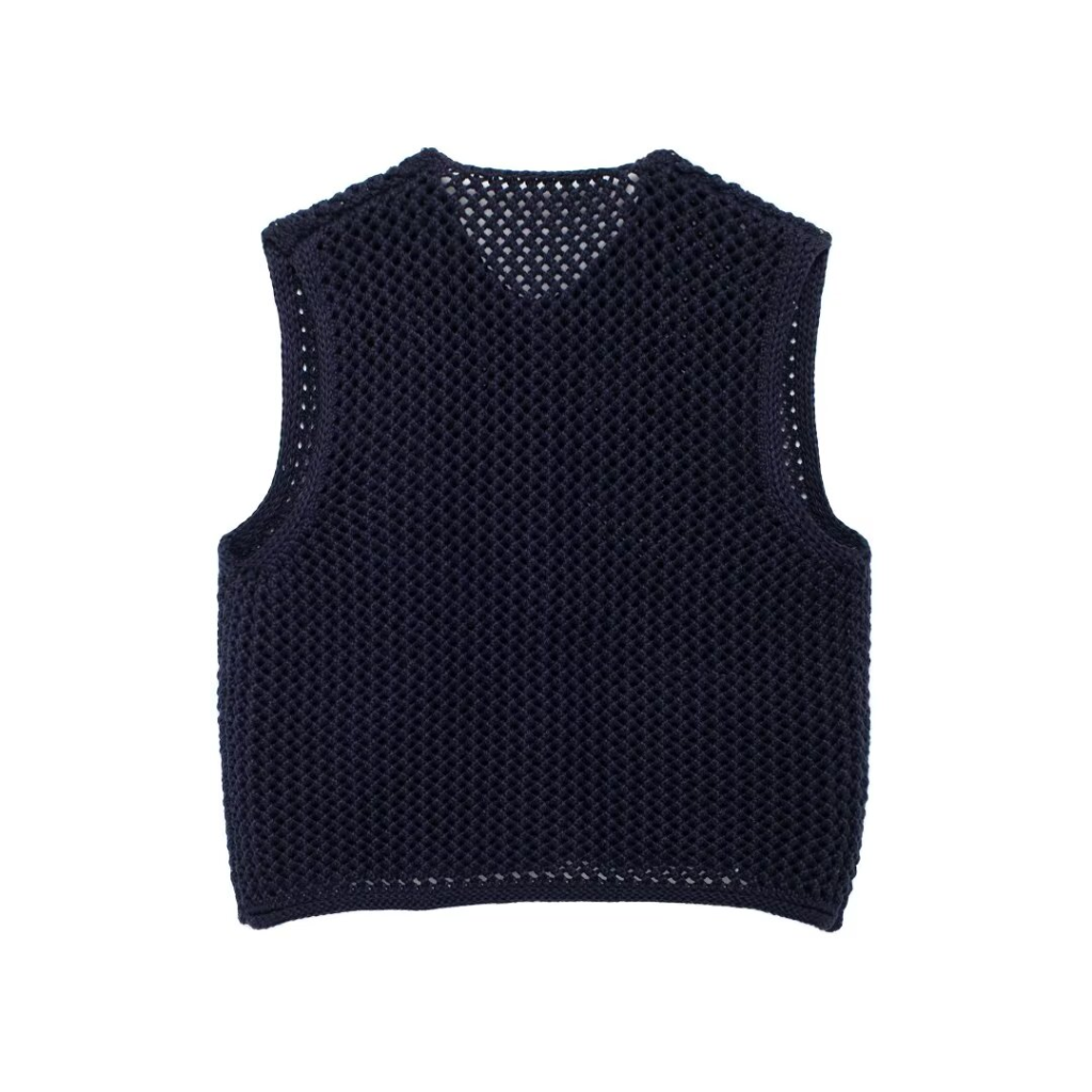 cropped sweater vest