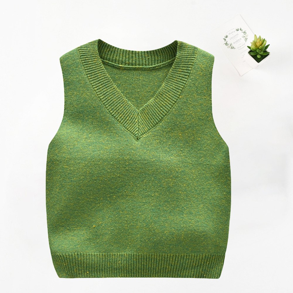 green sweater vest