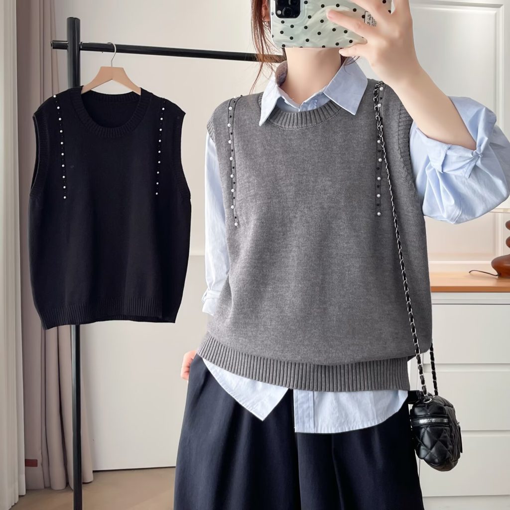 oversized sweater vest