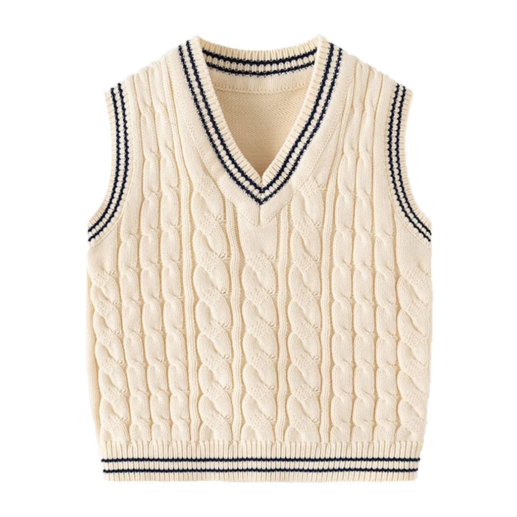 cable knit sweater vest