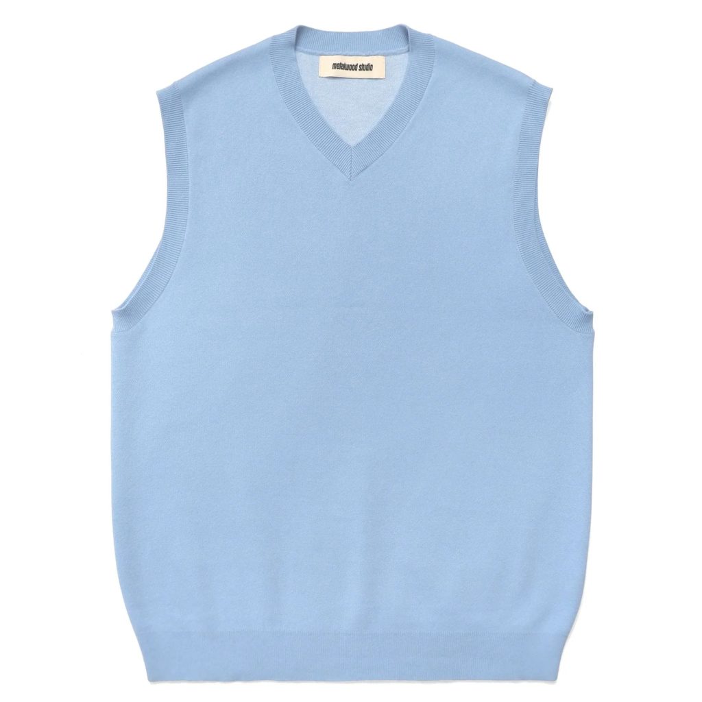 blue sweater vest