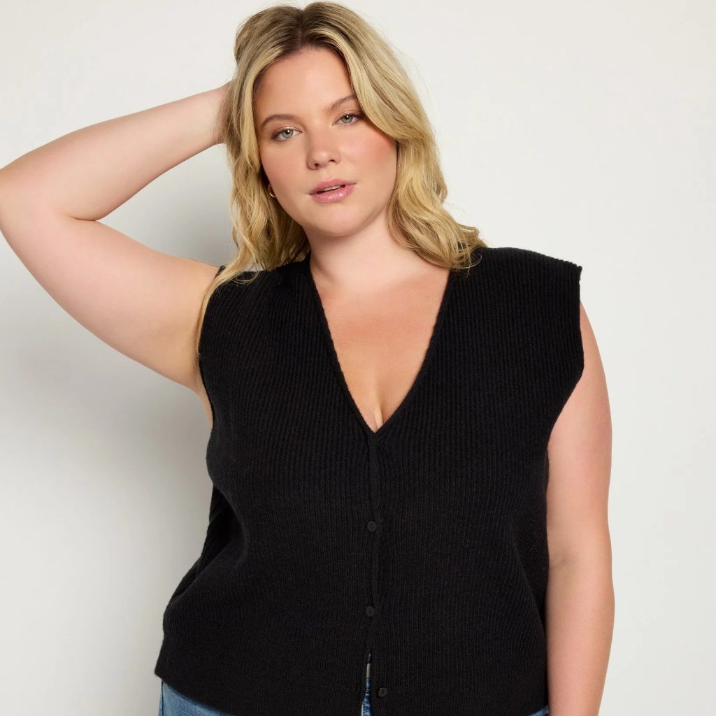 plus size sweater vest