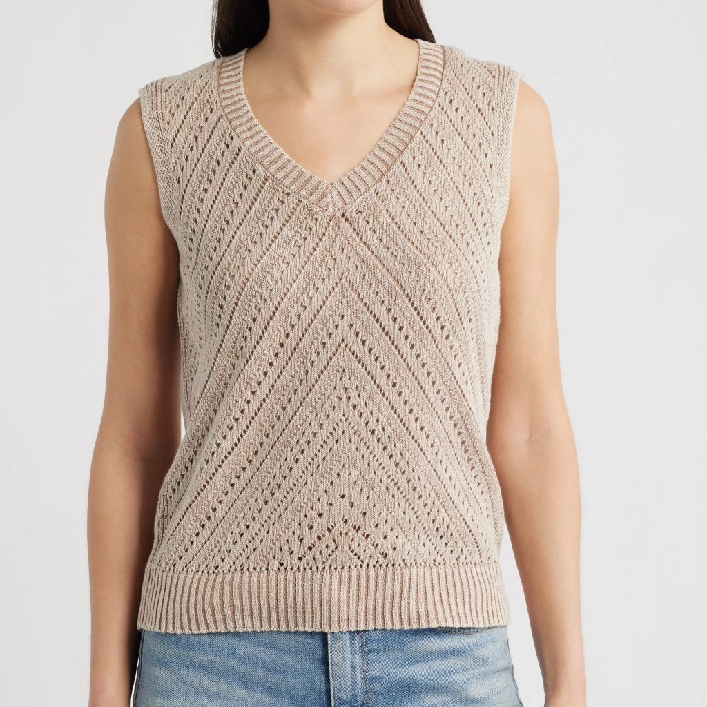 cream sweater vest