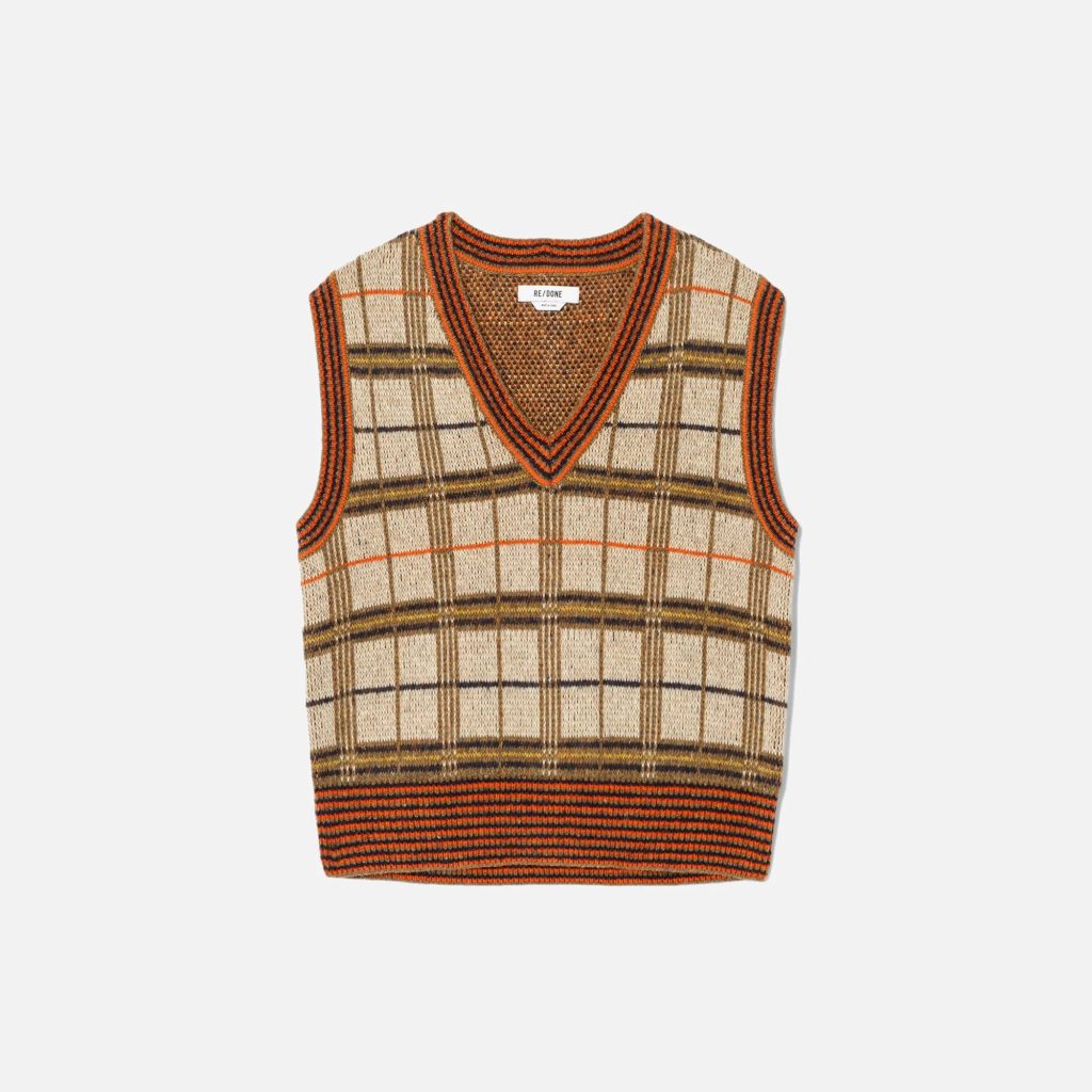plaid sweater vest