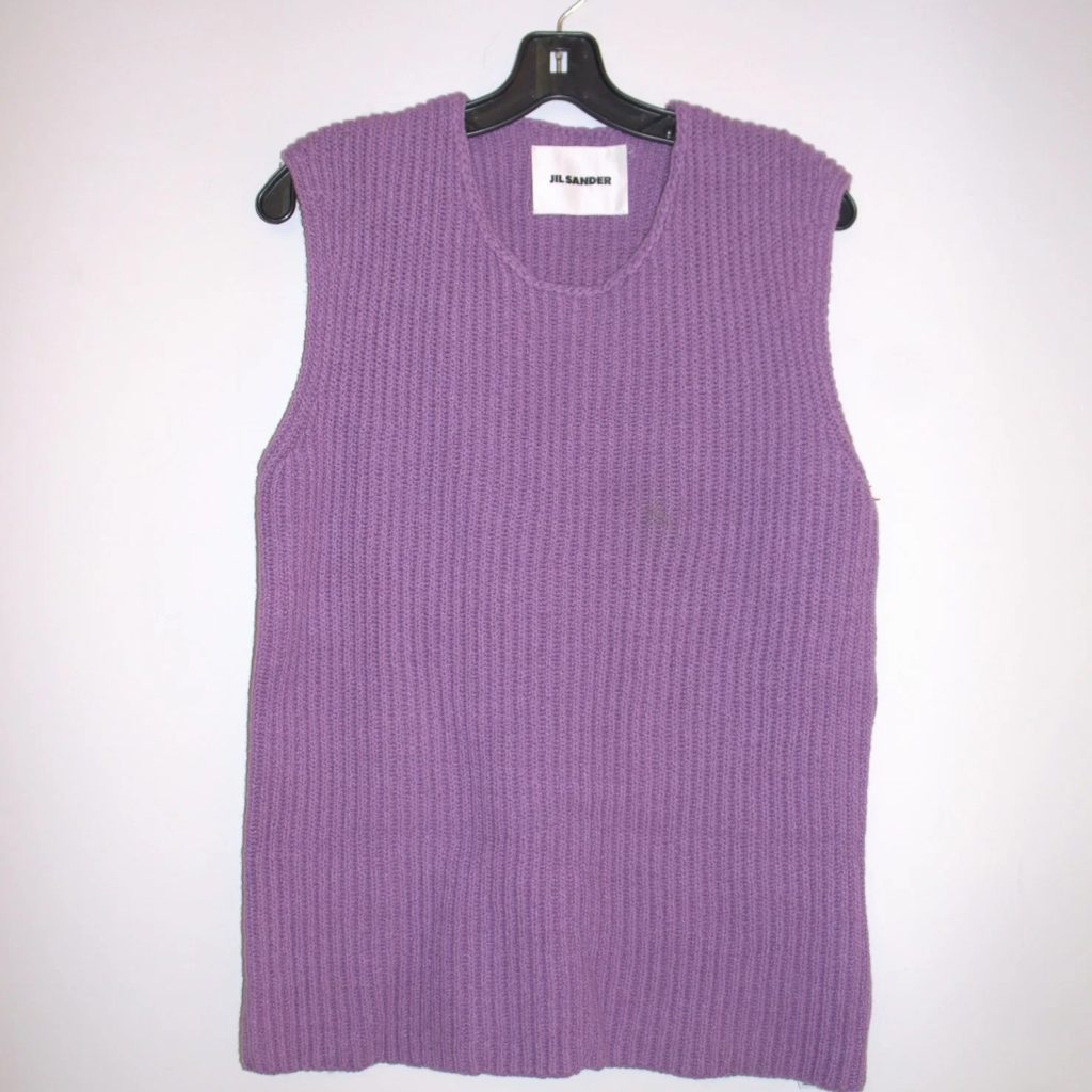 purple sweater vest