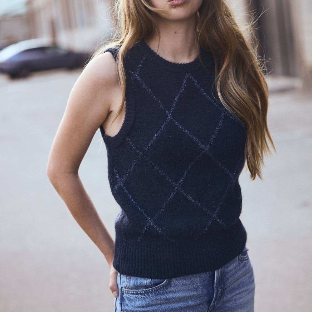 navy blue sweater vest