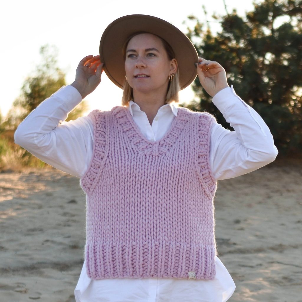 knitted sweater vest