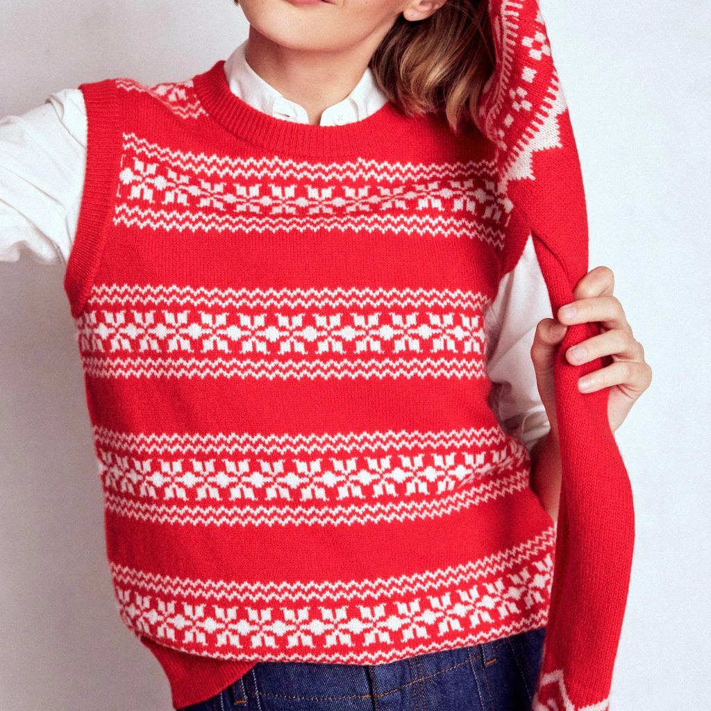 fair isle sweater vest